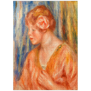 puzzleplate Young Woman with Rose (Jeune fille Ã la rose) (1917) by Pierre-Auguste Renoir 1000 Jigsaw Puzzle