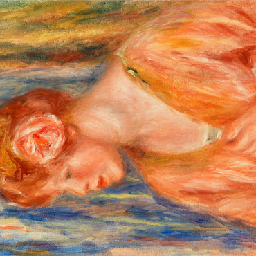 Young Woman with Rose (Jeune fille Ã la rose) (1917) by Pierre-Auguste Renoir 1000 Jigsaw Puzzle 3D Modell