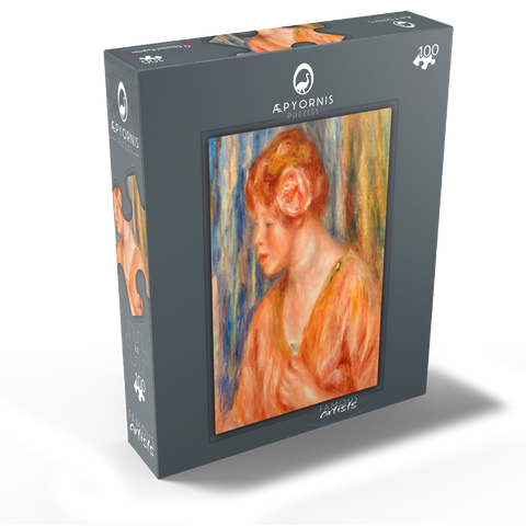 Young Woman with Rose (Jeune fille Ã la rose) 1917 by Pierre-Auguste Renoir 100 Jigsaw Puzzle box view1