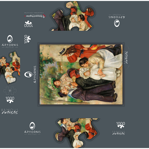 The Artist's Family (La Famille de l'artiste) (1896) by Pierre-Auguste Renoir 1000 Jigsaw Puzzle box 3D Modell