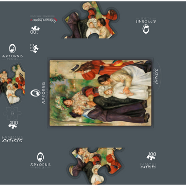 The Artists Family (La Famille de lartiste) 1896 by Pierre-Auguste Renoir 100 Jigsaw Puzzle box 3D Modell