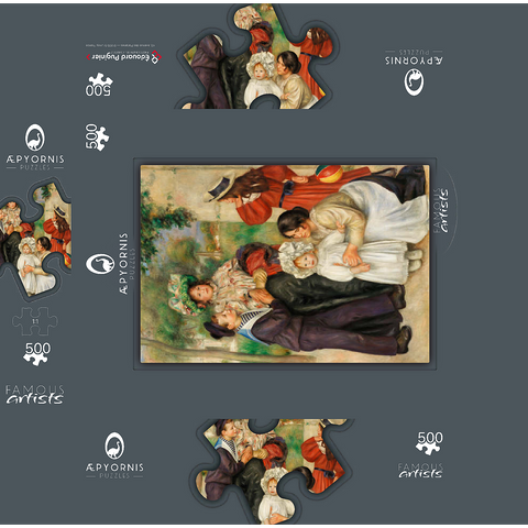 The Artists Family (La Famille de lartiste) 1896 by Pierre-Auguste Renoir 500 Jigsaw Puzzle box 3D Modell
