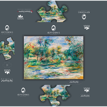 Landscape (Paysage) (1917) by Pierre-Auguste Renoir 1000 Jigsaw Puzzle box 3D Modell