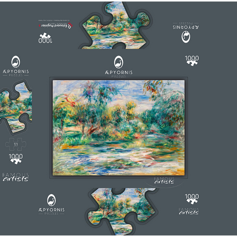 Landscape (Paysage) (1917) by Pierre-Auguste Renoir 1000 Jigsaw Puzzle box 3D Modell