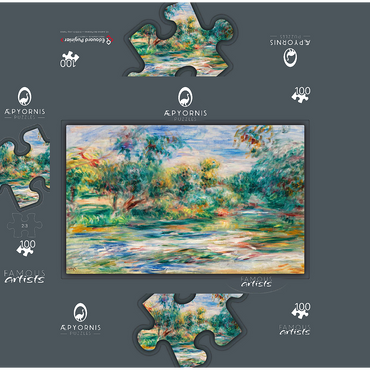 Landscape (Paysage) 1917 by Pierre-Auguste Renoir 100 Jigsaw Puzzle box 3D Modell