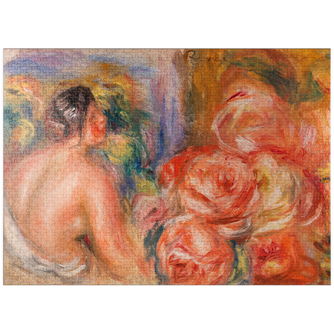puzzleplate Roses and Small Nude (Roses et petit nu) (1916) by Pierre-Auguste Renoir 1000 Jigsaw Puzzle