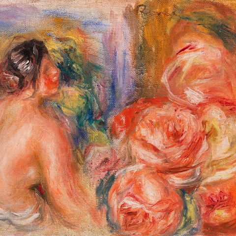 Roses and Small Nude (Roses et petit nu) (1916) by Pierre-Auguste Renoir 1000 Jigsaw Puzzle 3D Modell
