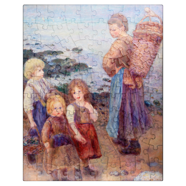 puzzleplate Mussel-Fishers at Berneval (Pêcheuses de moules à Berneval côte normand) 1879 by Pierre-Auguste Renoir 100 Jigsaw Puzzle