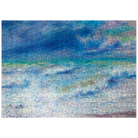 puzzleplate Seascape 1897 by Pierre-Auguste Renoir 500 Jigsaw Puzzle