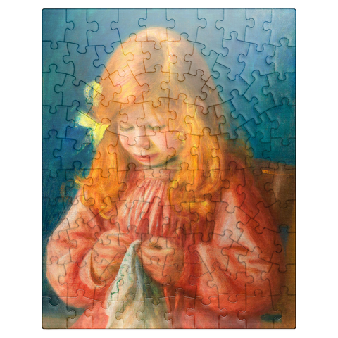 puzzleplate Jean Renoir Sewing 1899-1900 by Pierre-Auguste Renoir 100 Jigsaw Puzzle
