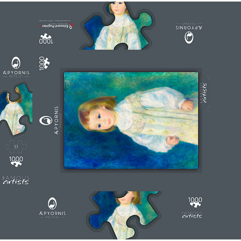 Lucie Berard (Child in White) (1883) by Pierre-Auguste Renoir 1000 Jigsaw Puzzle box 3D Modell