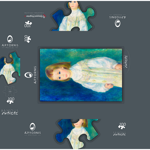 Lucie Berard Child in White 1883 by Pierre-Auguste Renoir 100 Jigsaw Puzzle box 3D Modell