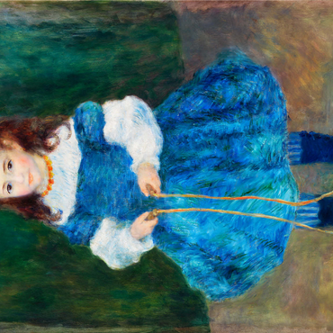 Girl with a Jump Rope (Portrait of Delphine Legrand) (1876) by Pierre-Auguste Renoir 1000 Jigsaw Puzzle 3D Modell