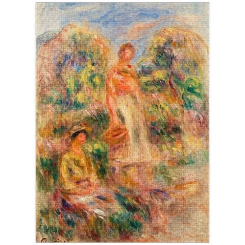 puzzleplate Standing Woman and Seated Woman in a Landscape (Une femme debout et une femme assise dans un paysage) (1919) by Pierre-Auguste Renoir 1000 Jigsaw Puzzle