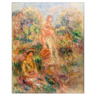 puzzleplate Standing Woman and Seated Woman in a Landscape Une femme debout et une femme assise dans un paysage 1919 by Pierre-Auguste Renoir 100 Jigsaw Puzzle
