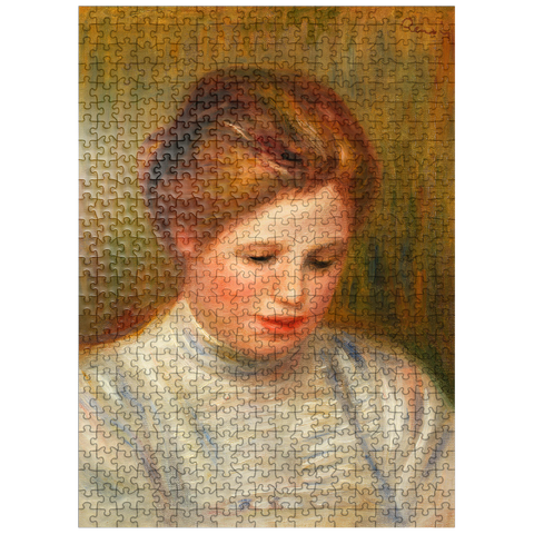 puzzleplate Head (Tête) Etude de brodeuse 1904 by Pierre-Auguste Renoir 500 Jigsaw Puzzle