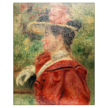 puzzleplate Woman with Glove (Femme au gant) 1893-1895 by Pierre-Auguste Renoir 100 Jigsaw Puzzle