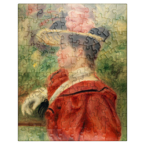 puzzleplate Woman with Glove (Femme au gant) 1893-1895 by Pierre-Auguste Renoir 100 Jigsaw Puzzle