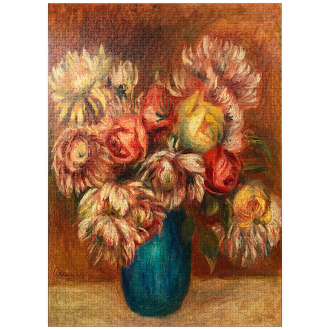 puzzleplate Flowers in a Green Vase (Fleurs dans un vase vert) (1912) by Pierre-Auguste Renoir 1000 Jigsaw Puzzle