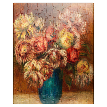 puzzleplate Flowers in a Green Vase (Fleurs dans un vase vert) 1912 by Pierre-Auguste Renoir 100 Jigsaw Puzzle