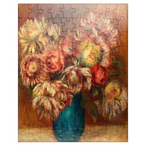 puzzleplate Flowers in a Green Vase (Fleurs dans un vase vert) 1912 by Pierre-Auguste Renoir 100 Jigsaw Puzzle