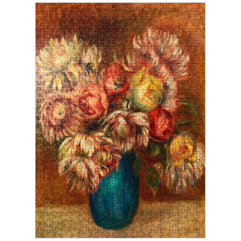 puzzleplate Flowers in a Green Vase (Fleurs dans un vase vert) 1912 by Pierre-Auguste Renoir 500 Jigsaw Puzzle