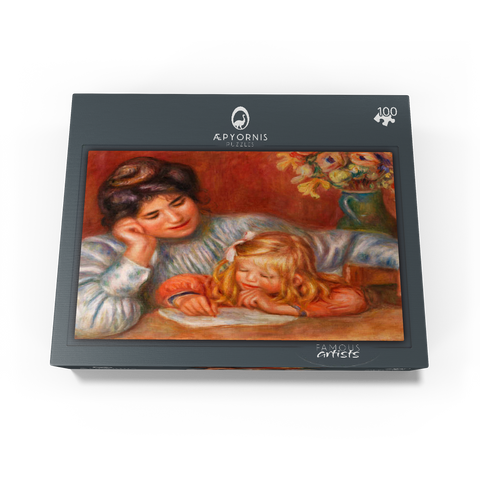 Writing Lesson (La Leçon décriture) 1905 by Pierre-Auguste Renoir 100 Jigsaw Puzzle box view1