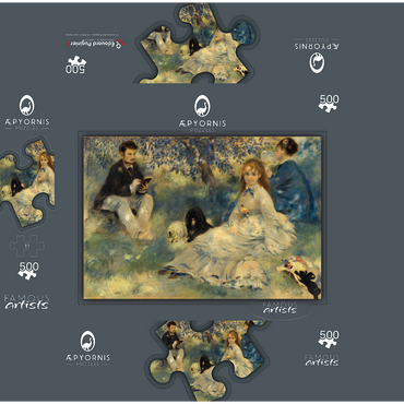 Henriot Family (La Famille Henriot) 1875 by Pierre-Auguste Renoir 500 Jigsaw Puzzle box 3D Modell