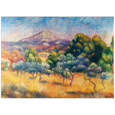 puzzleplate Montagne Sainte-Victoire (Paysage) (1889) by Pierre-Auguste Renoir 1000 Jigsaw Puzzle