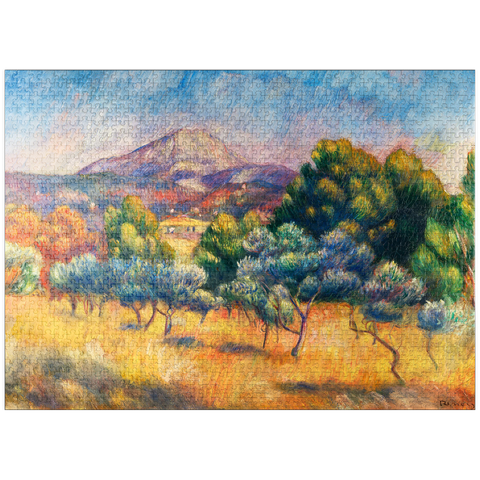 puzzleplate Montagne Sainte-Victoire (Paysage) (1889) by Pierre-Auguste Renoir 1000 Jigsaw Puzzle