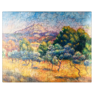 puzzleplate Montagne Sainte-Victoire (Paysage) 1889 by Pierre-Auguste Renoir 100 Jigsaw Puzzle