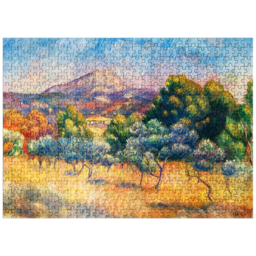 puzzleplate Montagne Sainte-Victoire (Paysage) 1889 by Pierre-Auguste Renoir 500 Jigsaw Puzzle