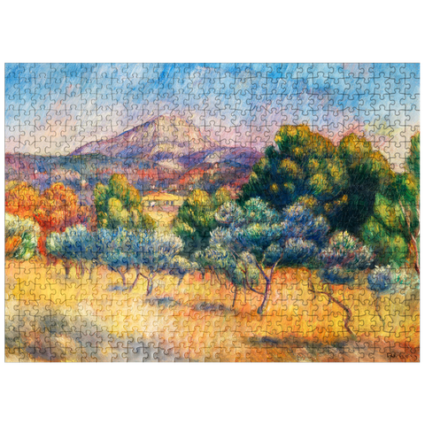 puzzleplate Montagne Sainte-Victoire (Paysage) 1889 by Pierre-Auguste Renoir 500 Jigsaw Puzzle