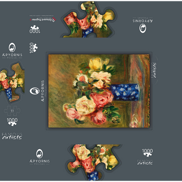 Bouquet of Roses (Le Bouquet de roses) (1882) by Pierre-Auguste Renoir 1000 Jigsaw Puzzle box 3D Modell
