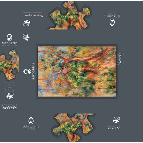Landscape (Paysage) 1916 by Pierre-Auguste Renoir 100 Jigsaw Puzzle box 3D Modell