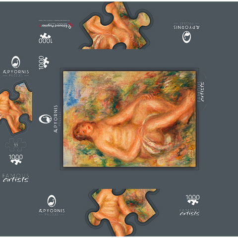 Bather (Baigneuse) (1918) by Pierre-Auguste Renoir 1000 Jigsaw Puzzle box 3D Modell