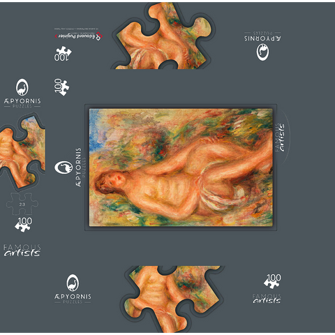 Bather (Baigneuse) 1918 by Pierre-Auguste Renoir 100 Jigsaw Puzzle box 3D Modell
