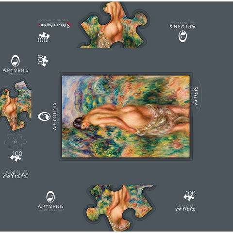 Standing Bather (Baigneuse debout) 1910 by Pierre-Auguste Renoir 100 Jigsaw Puzzle box 3D Modell
