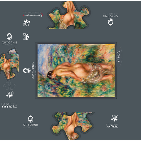 Standing Bather (Baigneuse debout) 1910 by Pierre-Auguste Renoir 500 Jigsaw Puzzle box 3D Modell