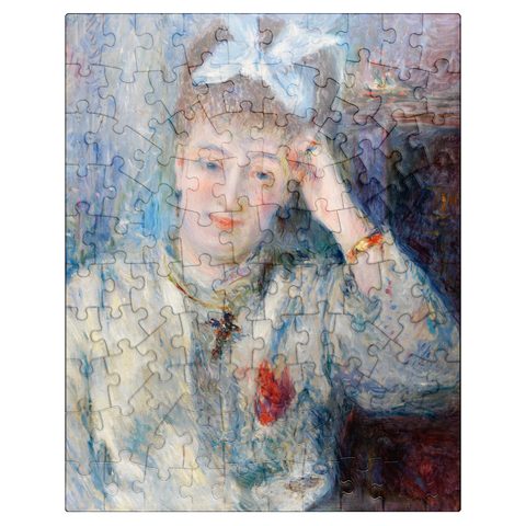 puzzleplate Portrait of Mademoiselle Marie Murer (Portrait de Mademoiselle Marie Murer) 1877 by Pierre-Auguste Renoir 100 Jigsaw Puzzle