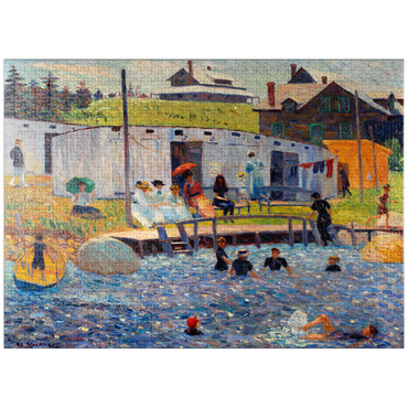 puzzleplate The Bathing Hour, Chester, Nova Scotia (1910) by William James Glackens 1000 Jigsaw Puzzle