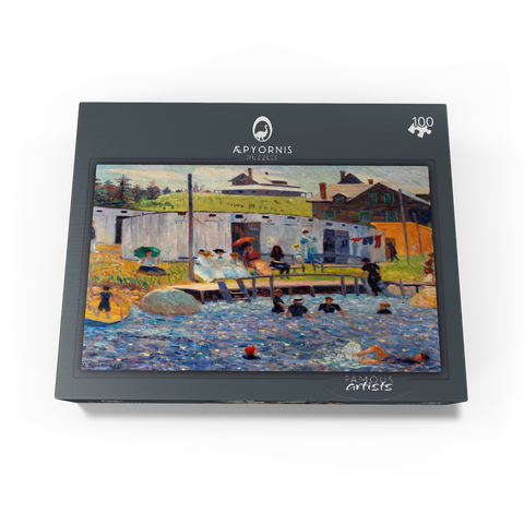 The Bathing Hour Chester Nova Scotia 1910 by William James Glackens 100 Jigsaw Puzzle box view1