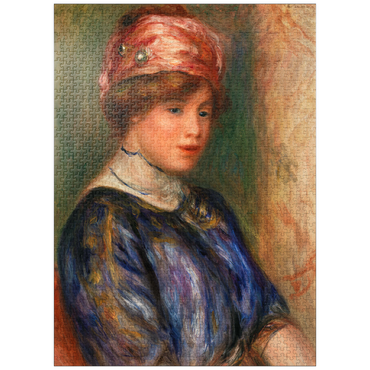 puzzleplate Young Woman in Blue, Bust (Jeune femme en corsage bleu, buste) (1911) by Pierre-Auguste Renoir 1000 Jigsaw Puzzle