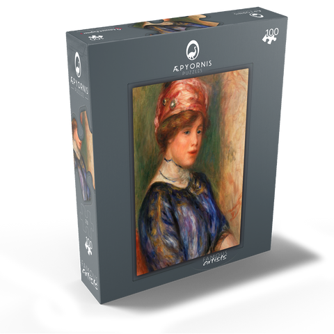 Young Woman in Blue Bust (Jeune femme en corsage bleu buste) 1911 by Pierre-Auguste Renoir 100 Jigsaw Puzzle box view1