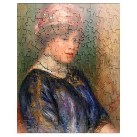 puzzleplate Young Woman in Blue Bust (Jeune femme en corsage bleu buste) 1911 by Pierre-Auguste Renoir 100 Jigsaw Puzzle