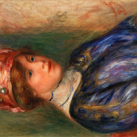 Young Woman in Blue Bust (Jeune femme en corsage bleu buste) 1911 by Pierre-Auguste Renoir 100 Jigsaw Puzzle 3D Modell