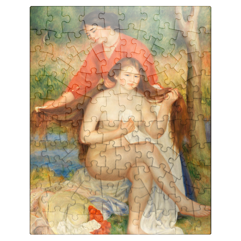 puzzleplate Bather and Maid (La Toilette de la baigneuse) 1900-1901 by Pierre-Auguste Renoir 100 Jigsaw Puzzle