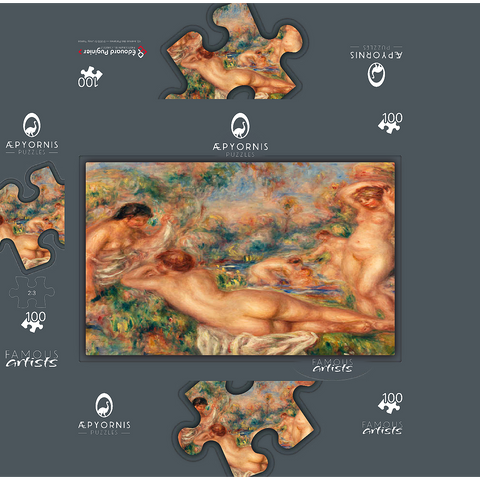 Bathers (Baigneuses) 1918 by Pierre-Auguste Renoir 100 Jigsaw Puzzle box 3D Modell
