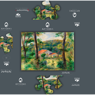 Environs of Briey (Environs de Briey) (1899) by Pierre-Auguste Renoir 1000 Jigsaw Puzzle box 3D Modell