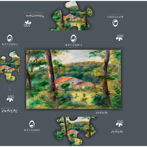 Environs of Briey (Environs de Briey) 1899 by Pierre-Auguste Renoir 100 Jigsaw Puzzle box 3D Modell